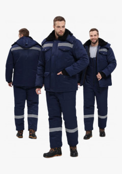 Костюм зимний Мастер-Ультра (тк.Смесовая,210) п/к, т.синий