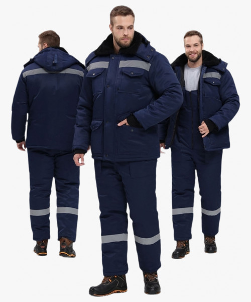 Костюм зимний Мастер-Ультра (тк.Смесовая,210) п/к, т.синий