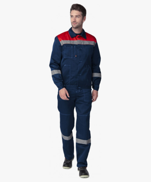 Костюм Лигор-2 СОП (тк.Смесовая,210) п/к, т.синий/красный