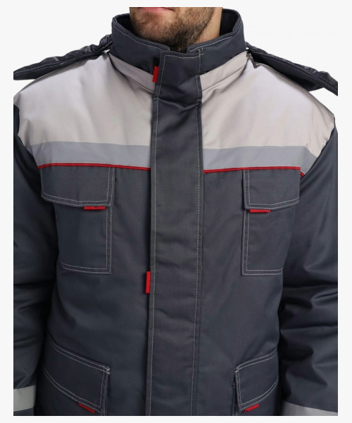 Костюм зимний Флофт-1 IMP (тк.Смесовая,240) брюки, т.серый/св.серый