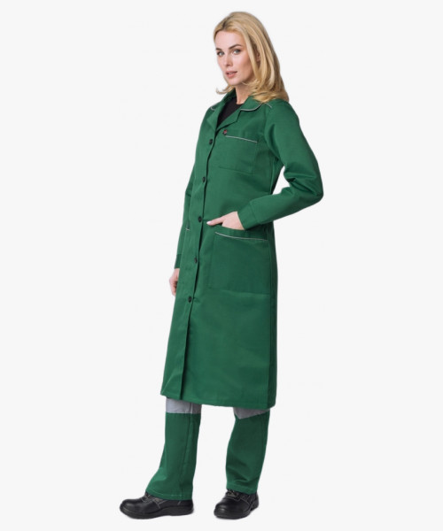 Халат женский для ИТР (тк.Смесовая,210), зеленый