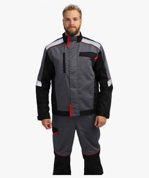 Костюм Сервис NEW (тк.Смесовая,240) п/к, серый/черный