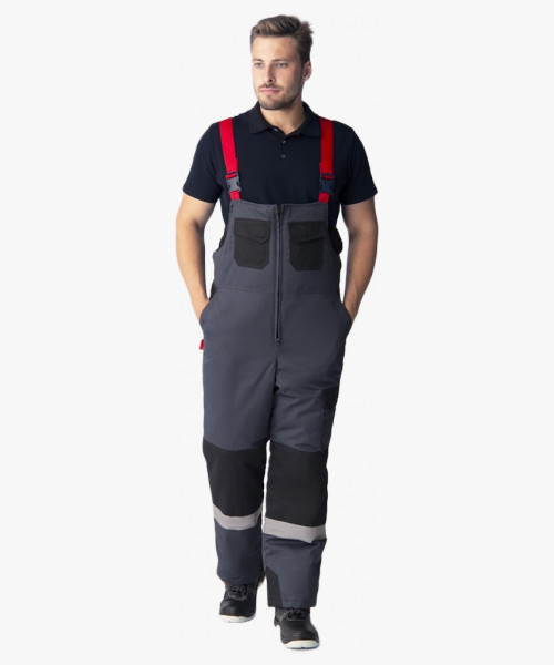 Костюм зимний Вектрон-2 СОП (тк.Смесовая,240) п/к, серый/черный/красный