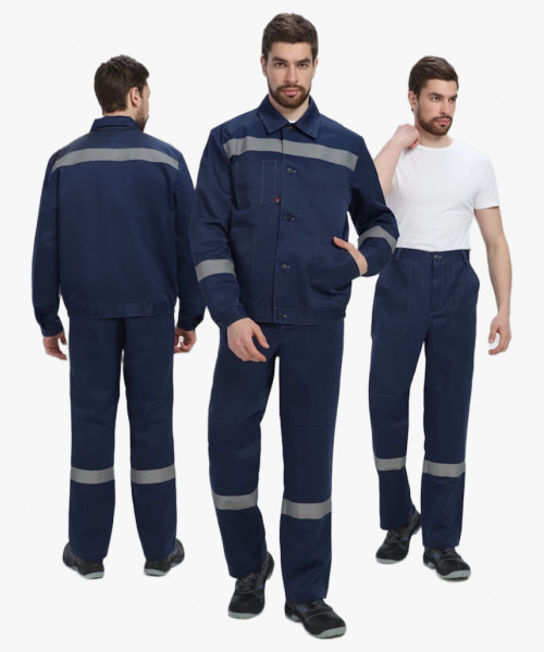 Костюм Лигор-1 СОП (тк.Смесовая,210) брюки, т.синий