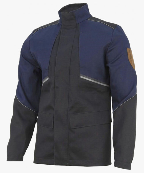 Куртка сварщика Brodeks FS28-01, цвет тёмно-синий, чёрный