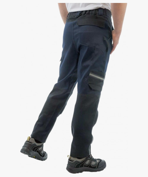 Брюки сварщика 1 класса Brodeks FS 38-01, цвет тёмно-синий, чёрный