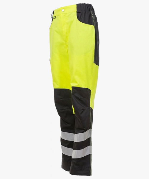 Брюки сигнальные женские Brodeks KS319, цвет жёлтый, чёрный