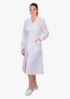 Халат женский с рельефами белый