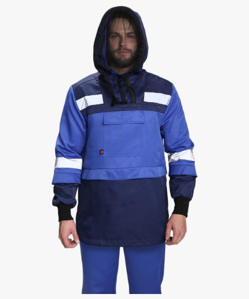 Костюм рабочий Антигнус (тк.Смесовая,210), т.синий/васильковый