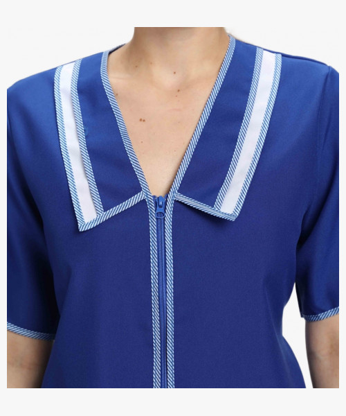 Халат женский Сакура (тк.Габардин), васильковый