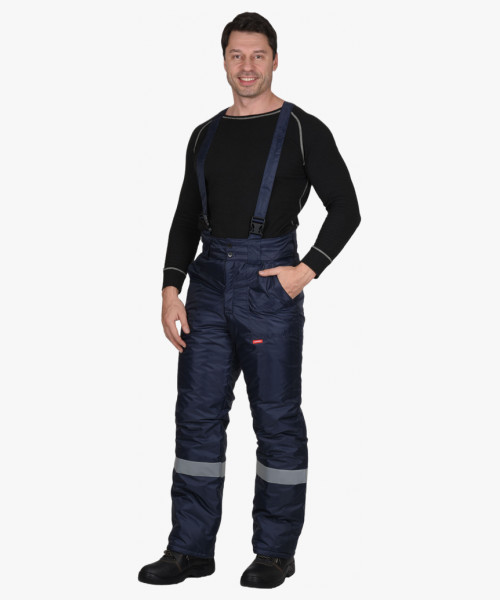 Костюм СИРИУС-РОСТ-НОРД куртка, брюки темно-синий с васильковым