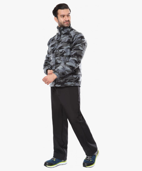 Куртка флисовая КМФ Мультикам серый