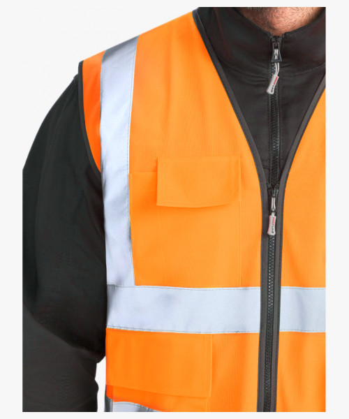 Жилет сигнальный ProfLineLeader СОП-4 (тк.Полиэфир,130), оранжевый