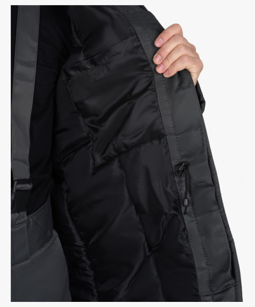 Куртка СИРИУС-БРИГАДИР мех. ворот, темно-серая с красным и СОП