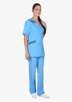 Костюм СИРИУС-ЖЕНЕВА женский светло-голубой с тёмно-синим (СТ)