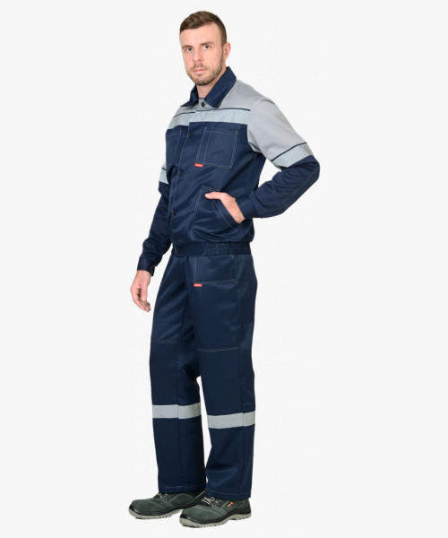 Костюм СИРИУС-ЛЕГИОНЕР куртка, п/к синий с серым СОП 50 мм