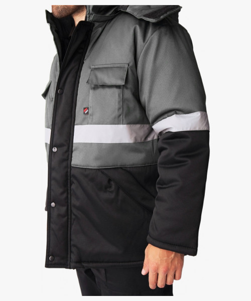 Костюм зимний Нордхард-2 СОП (тк.Смесовая,250) п/к, черный/серый