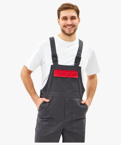 Костюм Липецк-2 СОП CH (тк.Смесовая,280) п/к, т.серый/красный