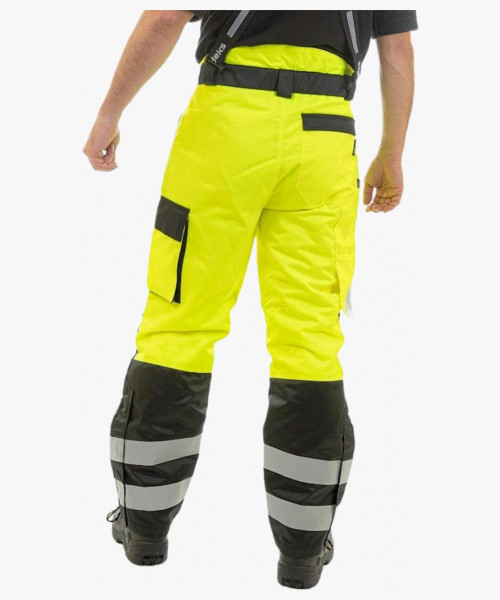 Брюки сигнальные зимние Brodeks KW308, цвет жёлтый, чёрный