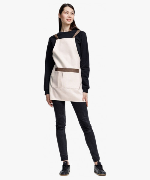 Фартук Settle In, светло-бежевый (молочный)