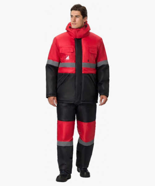 Костюм зимний Мегрес-2 СОП (тк.OxLine,90) п/к, красный/черный
