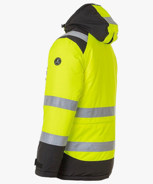 Куртка-парка сигнальная зимняя Brodeks KW217, цвет жёлтый, чёрный