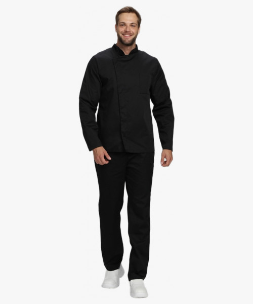 Китель повара Гастро (тк.Смесовая,160), черный