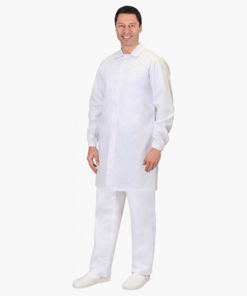 Халат мужской СИРИУС-СИЦИЛИЯ белый, ХАССП