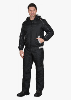 Костюм мужской СИРИУС-ИМИДЖ куртка, брюки, чёрный