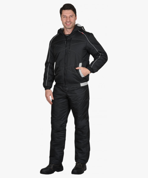 Костюм мужской СИРИУС-ИМИДЖ куртка, брюки, чёрный