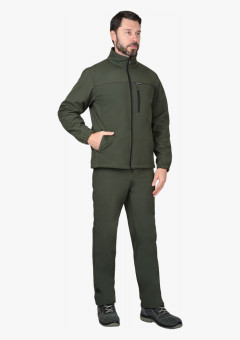 Куртк. СИРИУС-АЗОВ хаки софтшелл пл 350 г/кв.м