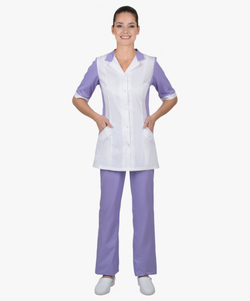Костюм СИРИУС-ИОНА женский белый с сиреневым