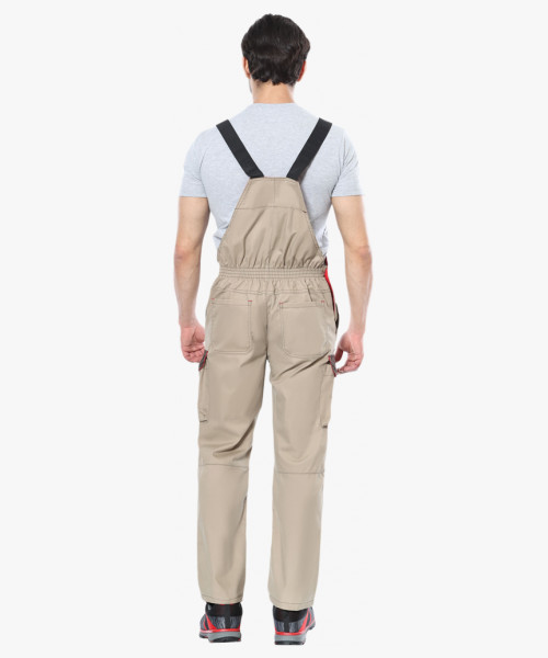 Полукомбинезон СИРИУС-ДЖЕТ БРАУН песочный с т.коричневым тк. мех. стрейч с ВО