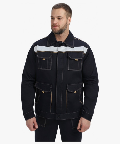 Костюм Троя IMP (тк.Саржа,320) п/к, т.синий/бежевый