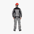 Костюм СИРИУС-СТАН куртка, п/к ср.серый с черной и красной отделкой