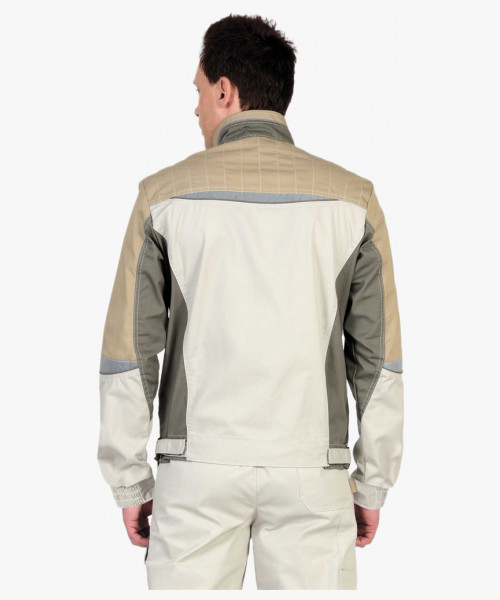 Костюм СИРИУС-КАСПИЙ куртка, п/к, молочный с оливой, песочным и СОП