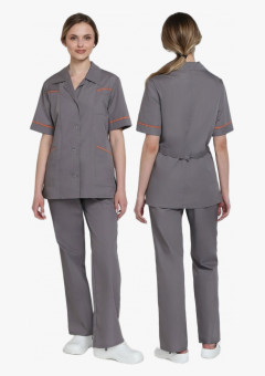 Костюм женский Магнэль (тк.Смесовая,120), т.серый/оранжевый