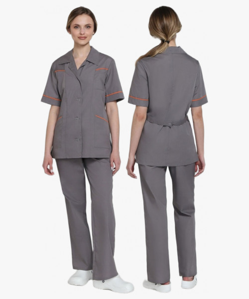 Костюм женский Магнэль (тк.Смесовая,120), т.серый/оранжевый