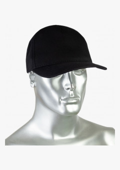 Кепка-бейсболка черная пл.190 гр/м2 (пакет по 25 шт.,в упаковке 200 шт.)