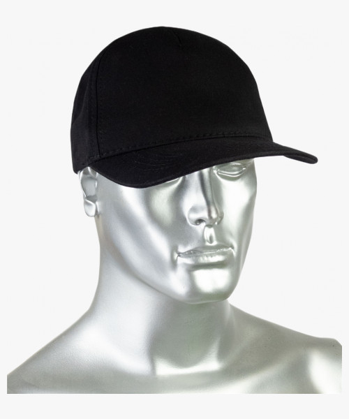 Кепка-бейсболка черная пл.190 гр/м2 (пакет по 25 шт.,в упаковке 200 шт.)