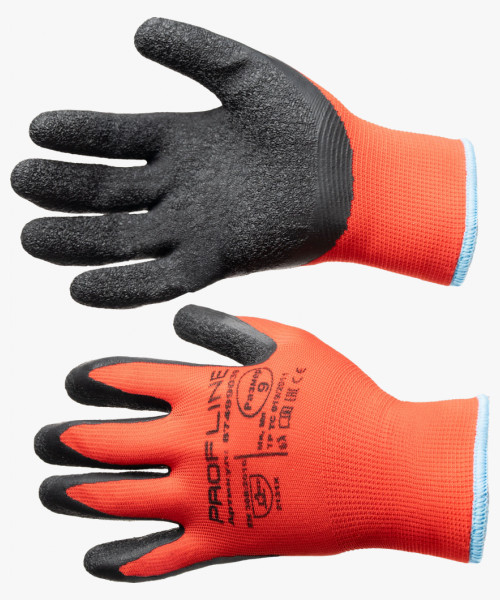 Перчатки ProfLineSpecialist нейлоновые с РЛ-покрытием, красный