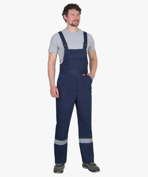 Костюм СИРИУС-МАСТЕР-РОСС куртка кор., п/к, тёмно-синий с васильковым и СОП