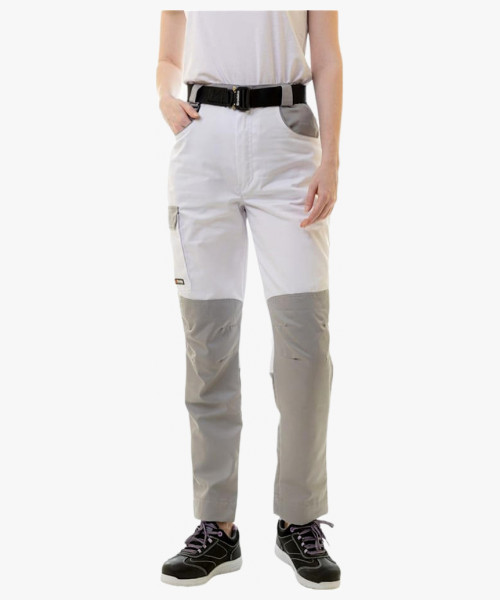 Брюки рабочие женские Brodeks KS328, цвет белый, серый