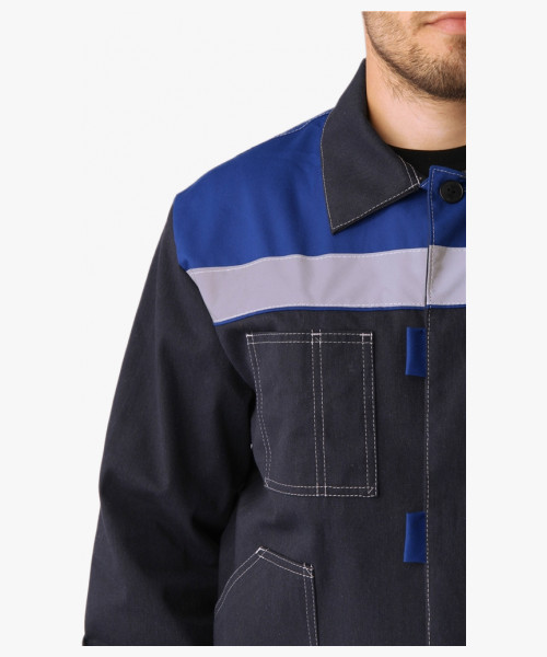 Костюм Липецк СОП (тк.Смесовая,260) п/к, т.синий/васильковый