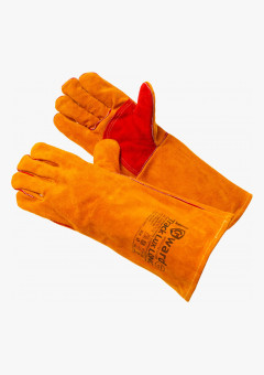 Track Lux Long Краги из спилка оранжевого цвета, усиленные, 40 см