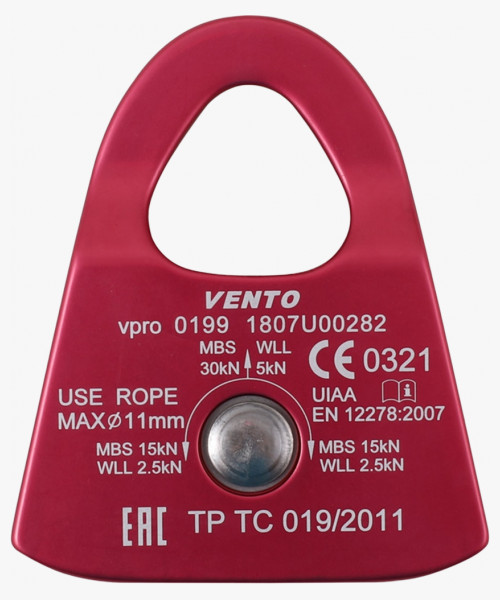 Блок-ролик одинарный Соло V2 дюраль с подшипником, vpro 0199