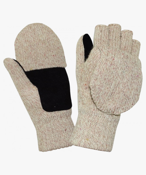 Перчатки-варежки АЙСЕР со спилковыми накладками (утеп.Тинсулейт)