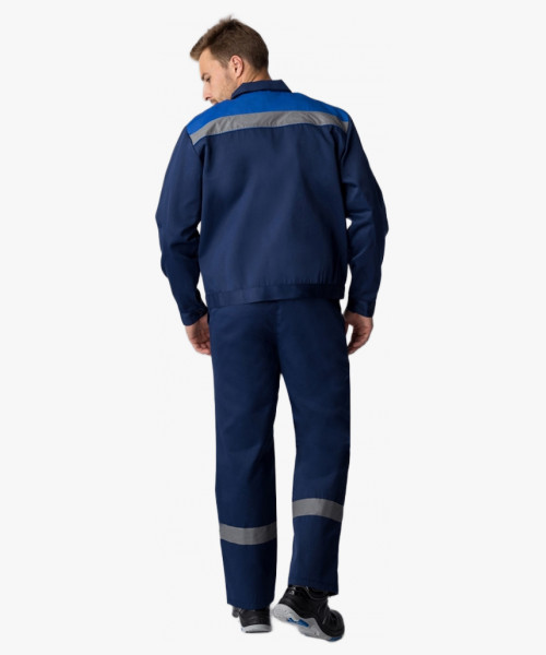 Костюм Труженик-2 СОП (тк.Смесовая,210) п/к, т.синий/васильковый