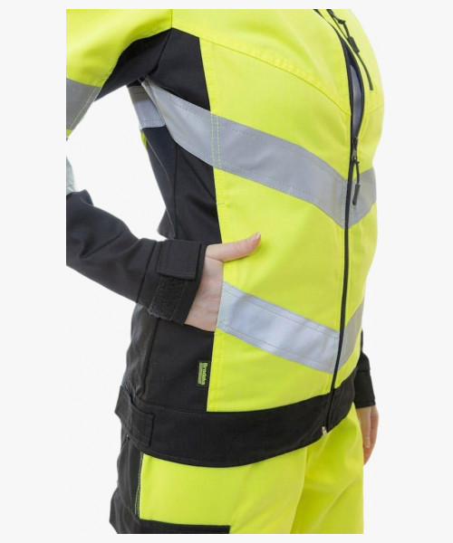 Куртка сигнальная женская Brodeks KS229, цвет жёлтый, чёрный