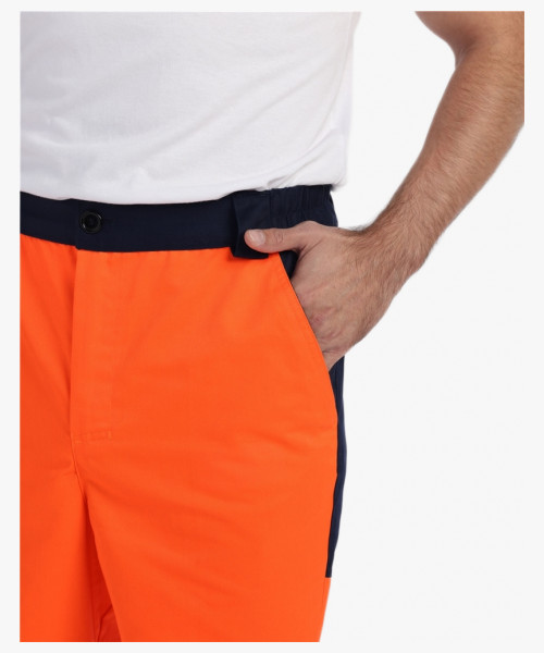 Костюм сигнальный PROFLINE ProfLineSpecialist-1 (тк.Смесовая МВО,240) брюки, оранжевый/т.синий